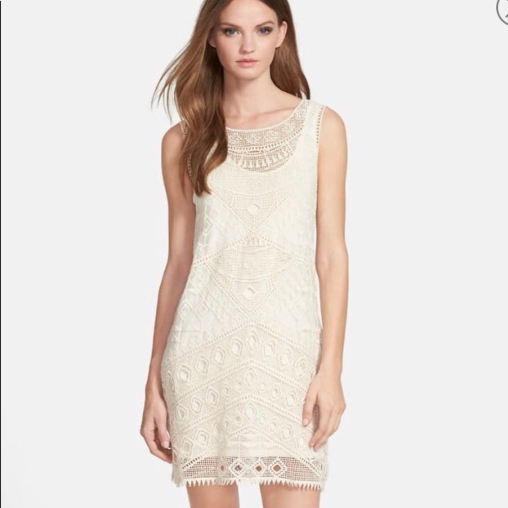 Anthropologie Ella Moss Lupita shift crochet dress, XS/S